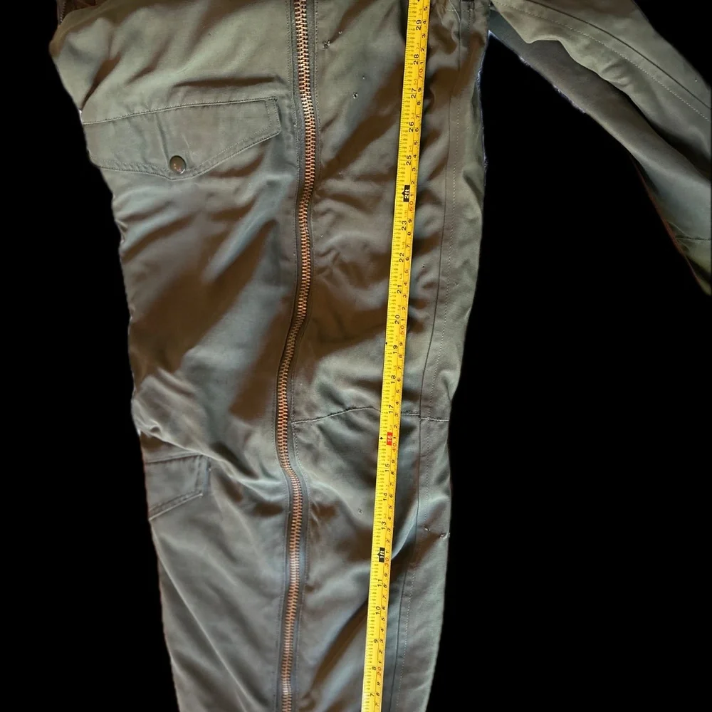 Vintage US ARMY AIR FORCES Flight Pants Mens 30 Green Type A-11 Bomber Shearling - Picture 10 of 17